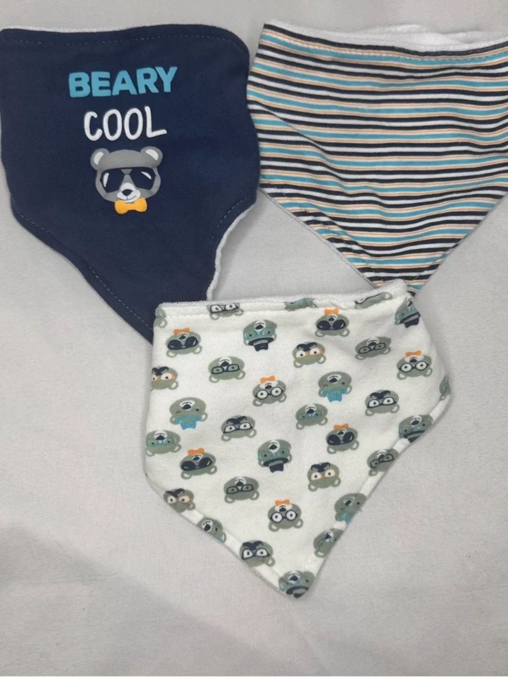 Set of 3 Baby Bandana Drool Bibs